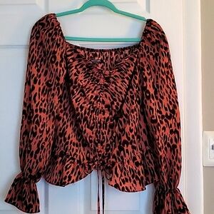 Nasty Gal cheeta top